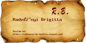 Radványi Brigitta névjegykártya